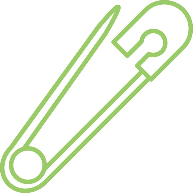 Diseño vectorial Estilo del icono del alfiler de seguridad