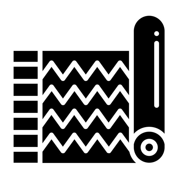 Diseño vectorial Estilo del icono de la alfombra de acampada