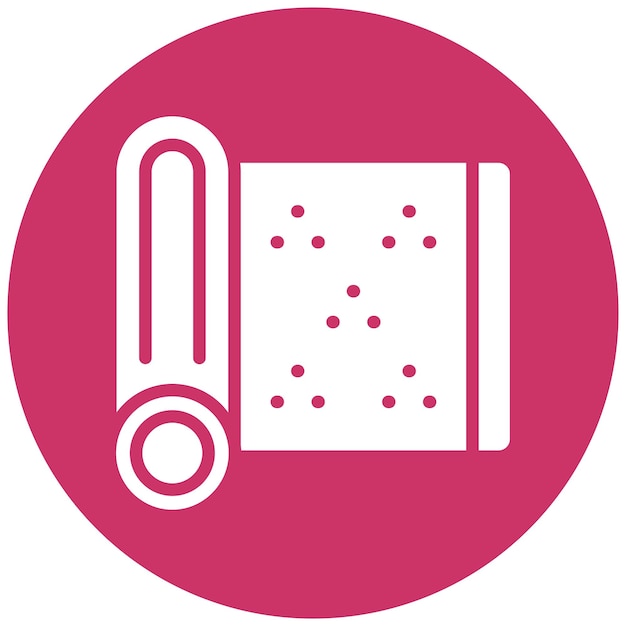 Diseño vectorial Estilo del icono de la alfombra de yoga