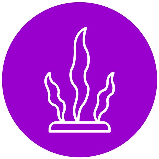 Diseño vectorial Estilo del icono de algas