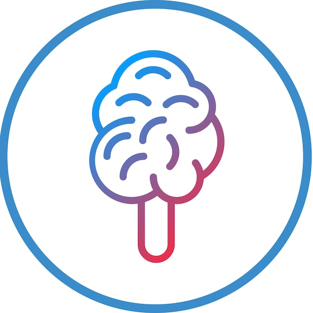 Diseño vectorial de estilo de icono de algodón caramelo