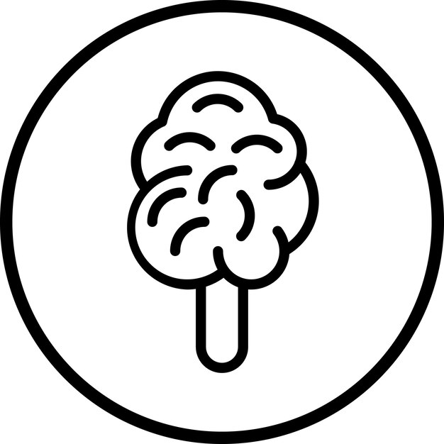 Diseño vectorial de estilo de icono de algodón caramelo
