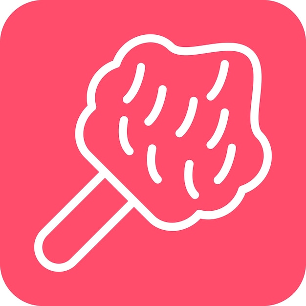 Diseño vectorial de estilo de icono de algodón caramelo