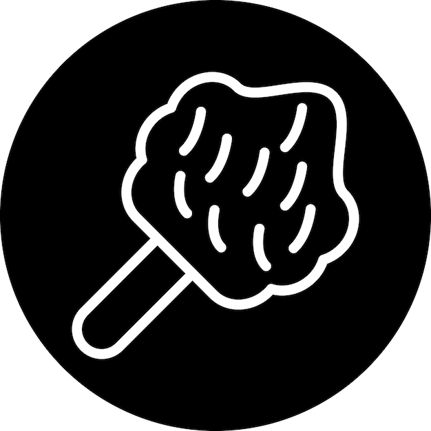 Diseño vectorial de estilo de icono de algodón caramelo