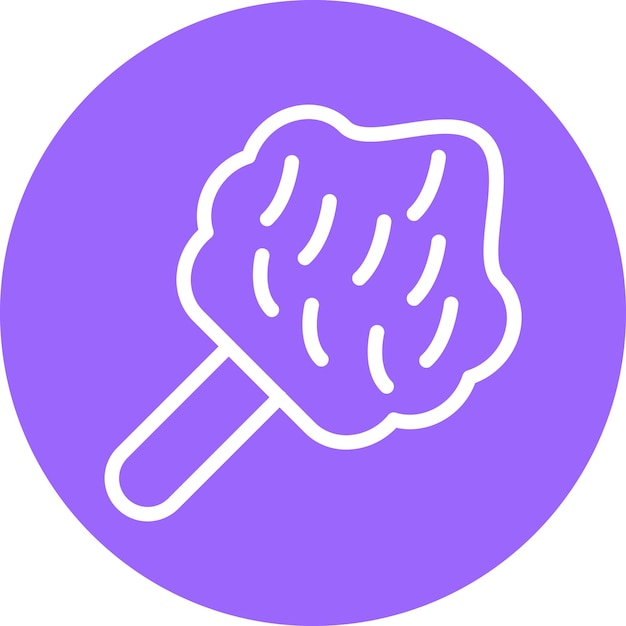 Diseño vectorial de estilo de icono de algodón caramelo