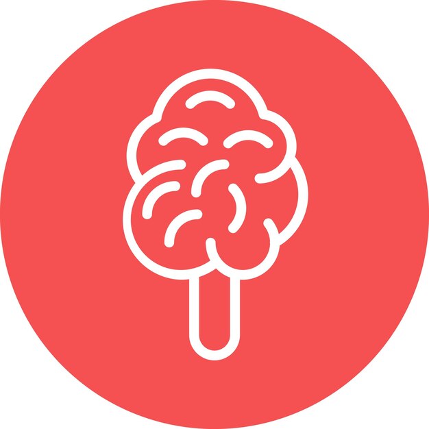 Diseño vectorial de estilo de icono de algodón caramelo