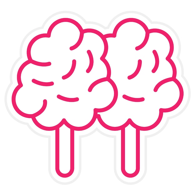 Diseño vectorial de estilo de icono de algodón caramelo