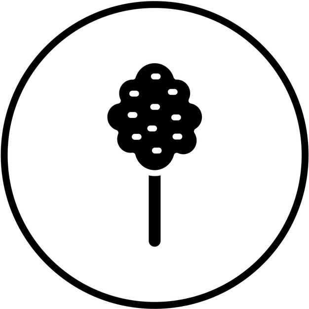 Diseño vectorial de estilo de icono de algodón caramelo