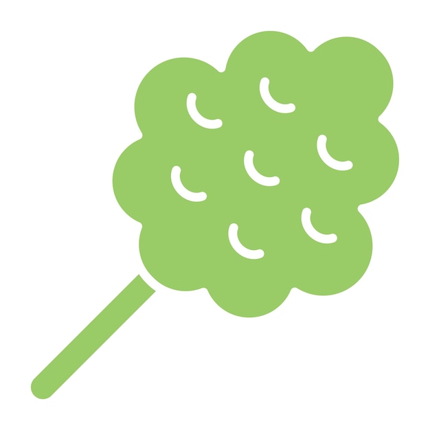 Diseño vectorial de estilo de icono de algodón caramelo
