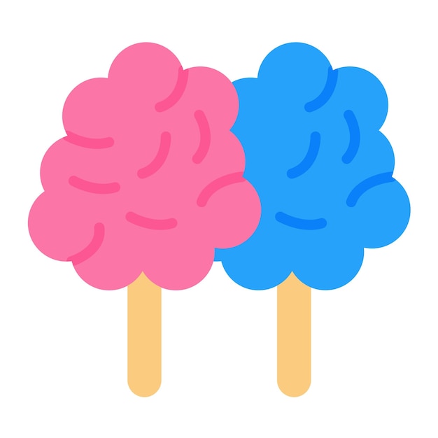 Diseño vectorial de estilo de icono de algodón caramelo