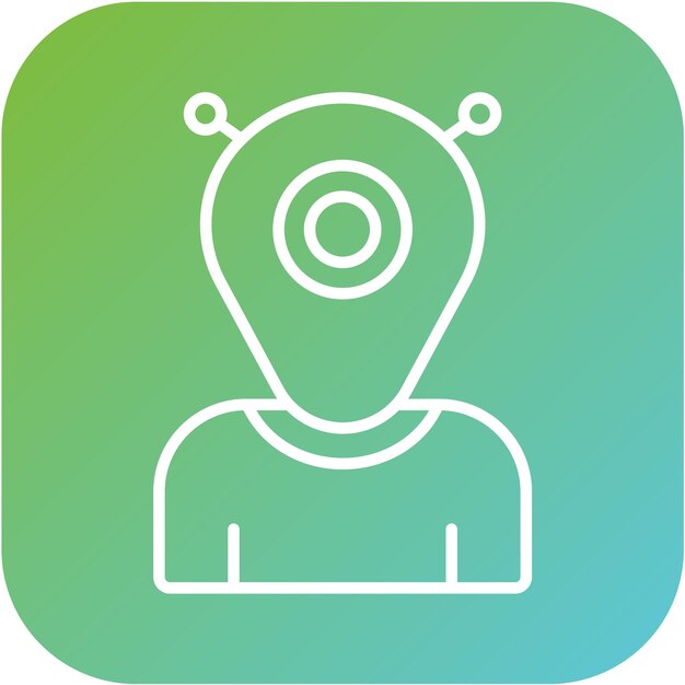 Diseño vectorial Estilo del icono alienígena