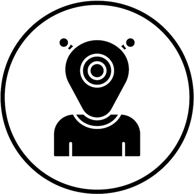 Diseño vectorial Estilo del icono alienígena