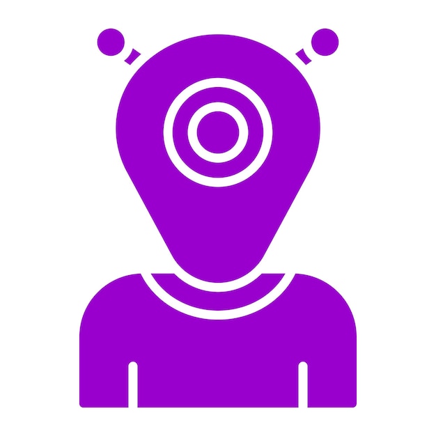 Diseño vectorial Estilo del icono alienígena