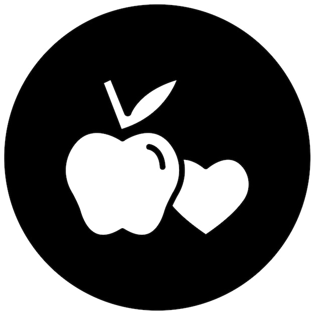 Diseño vectorial de estilo de icono de alimentación saludable