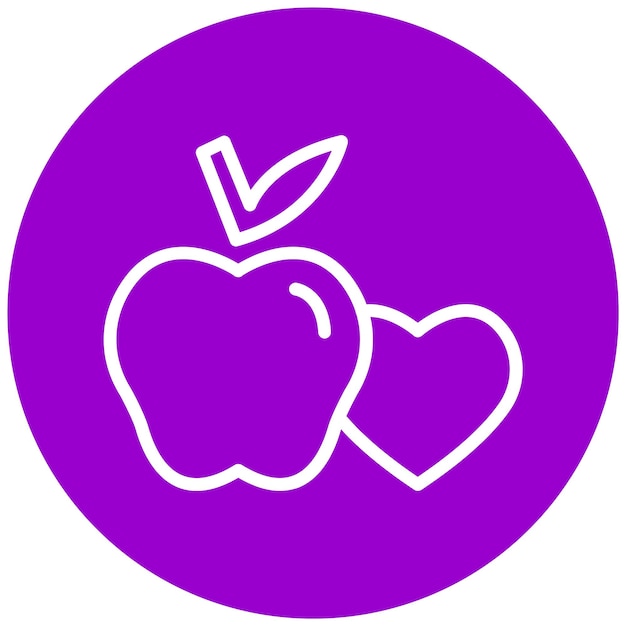 Diseño vectorial de estilo de icono de alimentación saludable