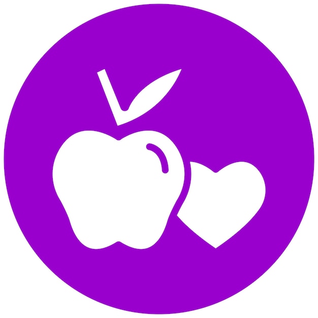 Diseño vectorial de estilo de icono de alimentación saludable