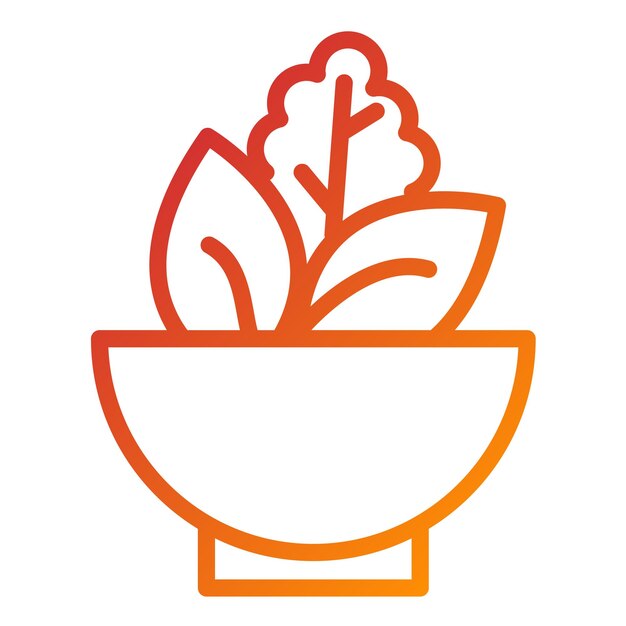 Diseño vectorial Estilo de icono de alimentos naturales