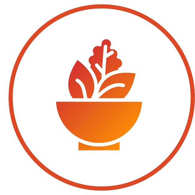 Diseño vectorial Estilo de icono de alimentos naturales