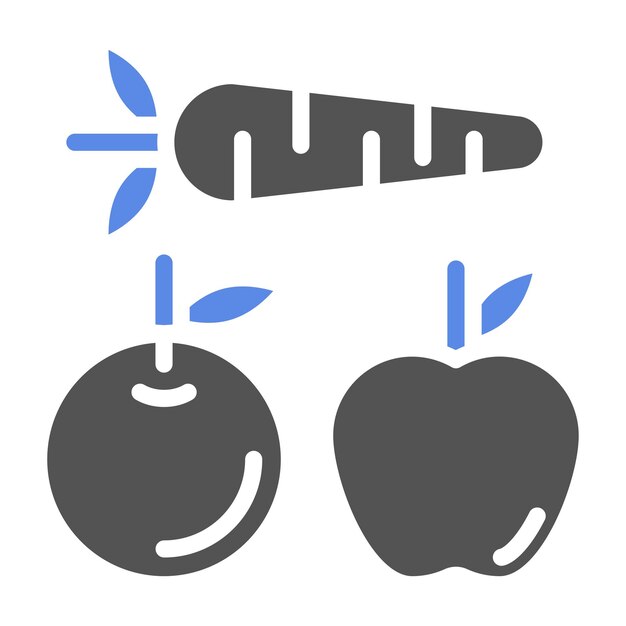 Diseño vectorial Estilo de icono de alimentos para la salud