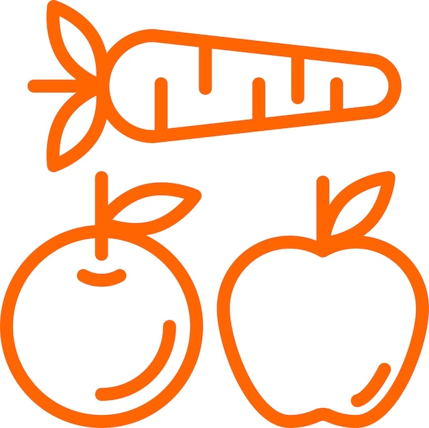Diseño vectorial Estilo de icono de alimentos para la salud