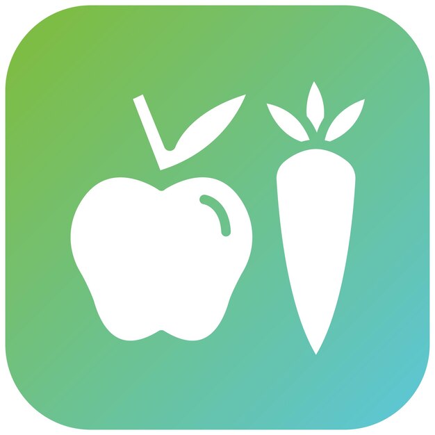 Diseño vectorial Estilo de icono de alimentos saludables