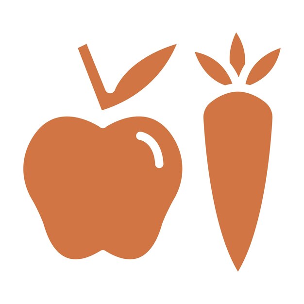 Diseño vectorial Estilo de icono de alimentos saludables