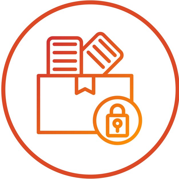 Diseño vectorial Estilo de icono de almacenamiento cifrado