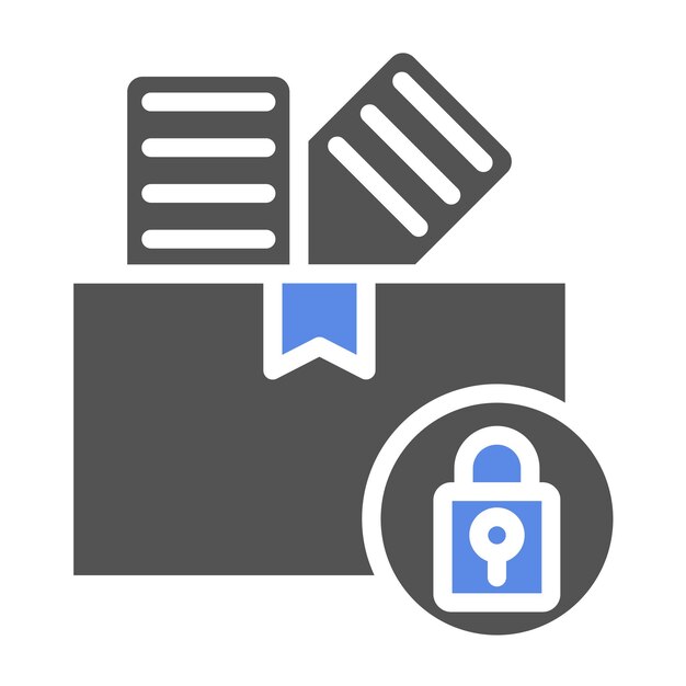 Diseño vectorial Estilo de icono de almacenamiento cifrado