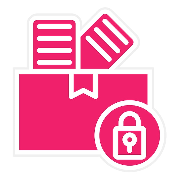 Diseño vectorial Estilo de icono de almacenamiento cifrado