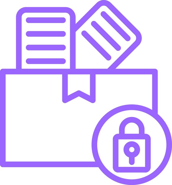 Diseño vectorial Estilo de icono de almacenamiento cifrado