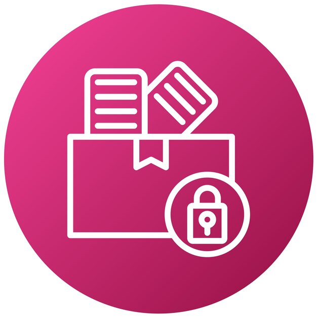 Diseño vectorial Estilo de icono de almacenamiento cifrado