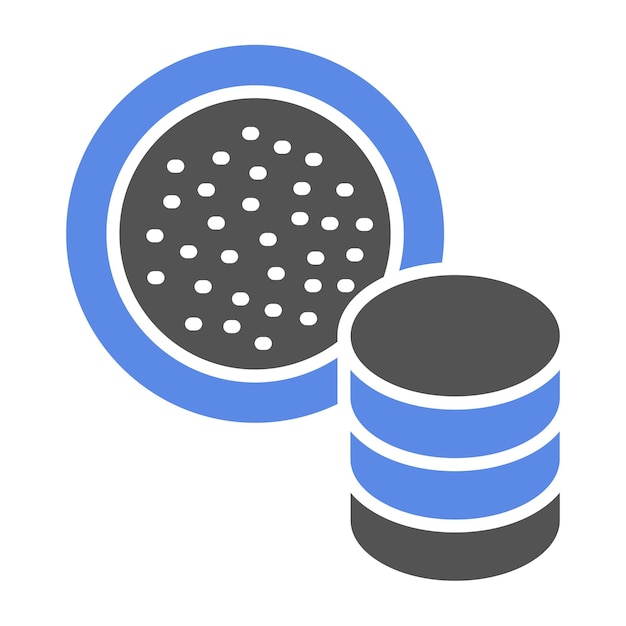 Diseño vectorial estilo de icono de almacenamiento de datos 5D