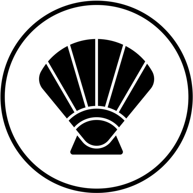 Diseño vectorial Estilo del icono de la almeja