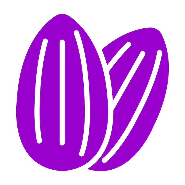 Diseño vectorial Estilo de icono de almendra