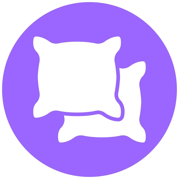 Diseño vectorial Estilo de icono de almohada abstracto