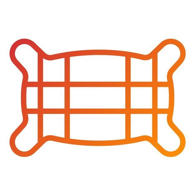 Diseño vectorial Estilo del icono de la almohada a cuadros
