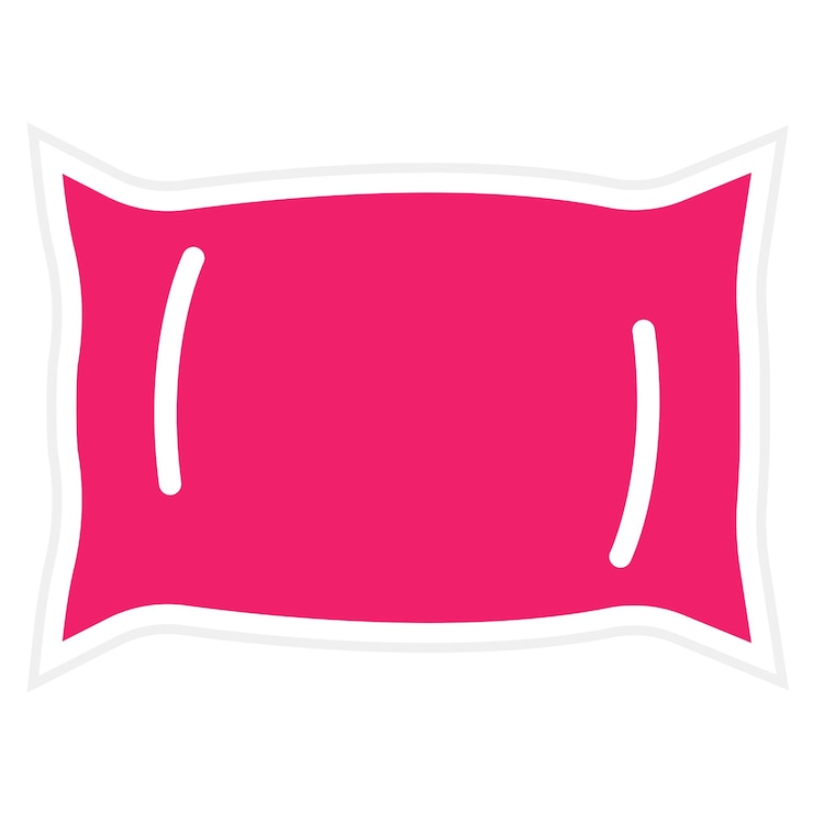 Vector diseño vectorial estilo del icono de la almohada en cuadros