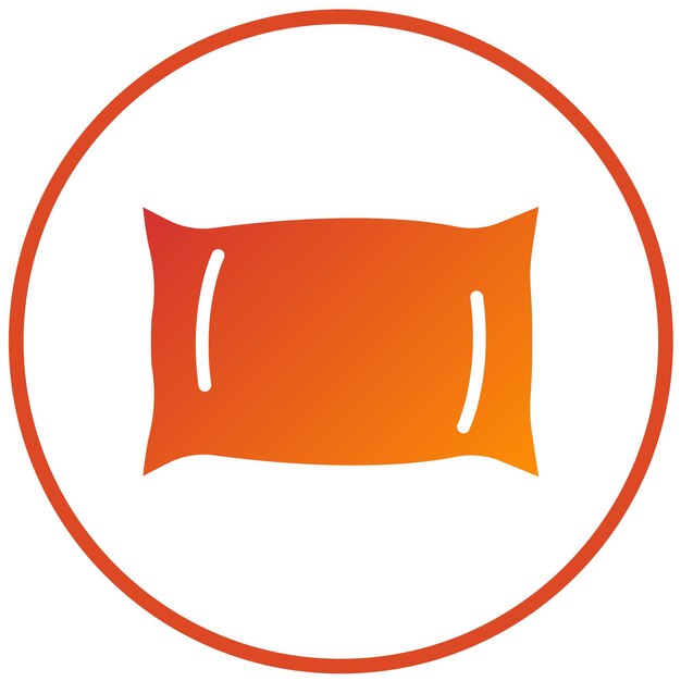 Diseño vectorial Estilo del icono de la almohada en cuadros