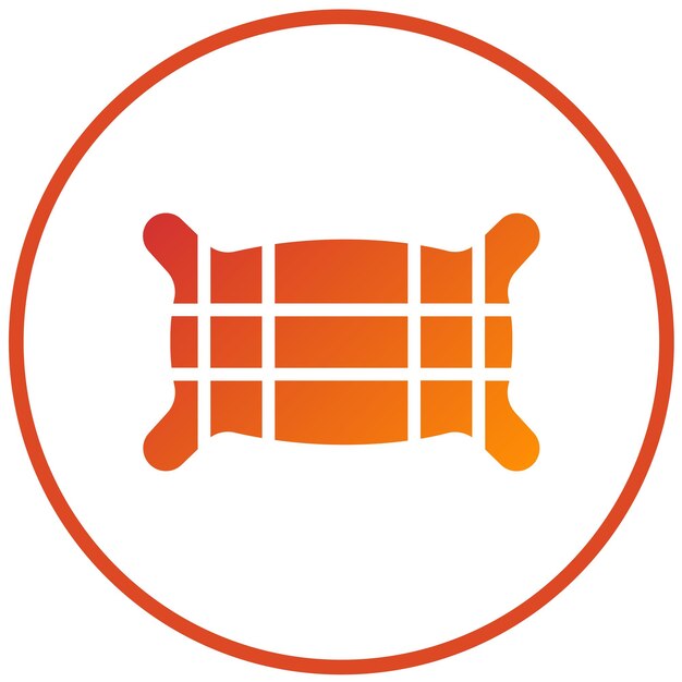 Diseño vectorial Estilo del icono de la almohada a cuadros