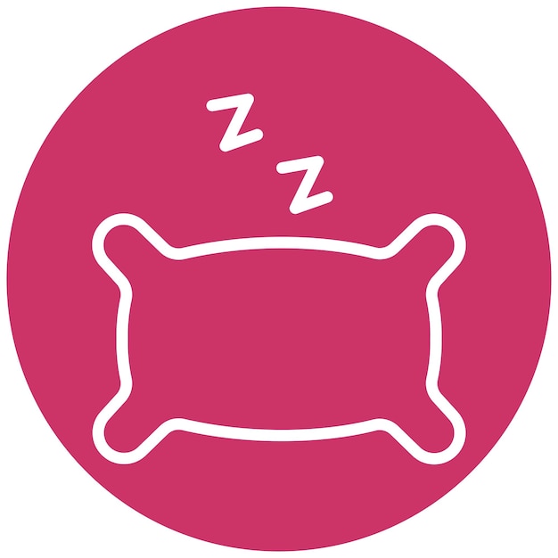 Diseño vectorial Estilo del icono de la almohada floral