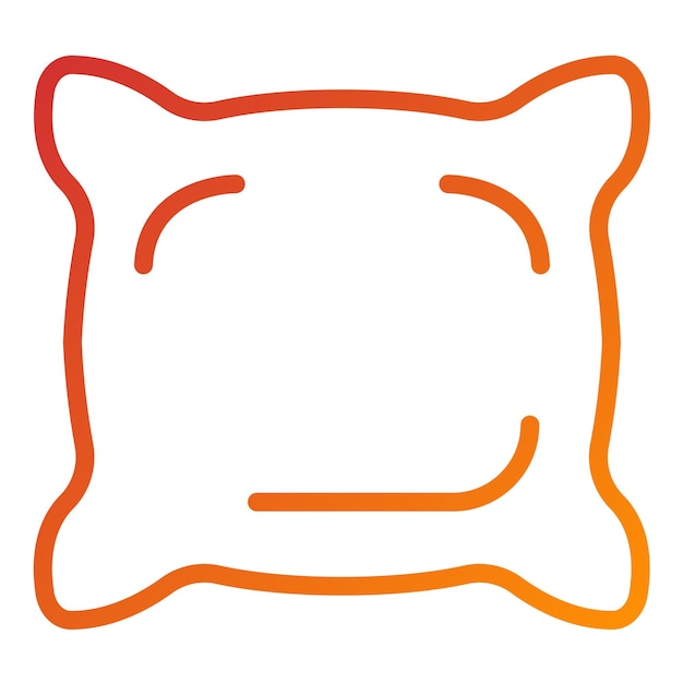 Diseño vectorial Estilo del icono de la almohada geométrica