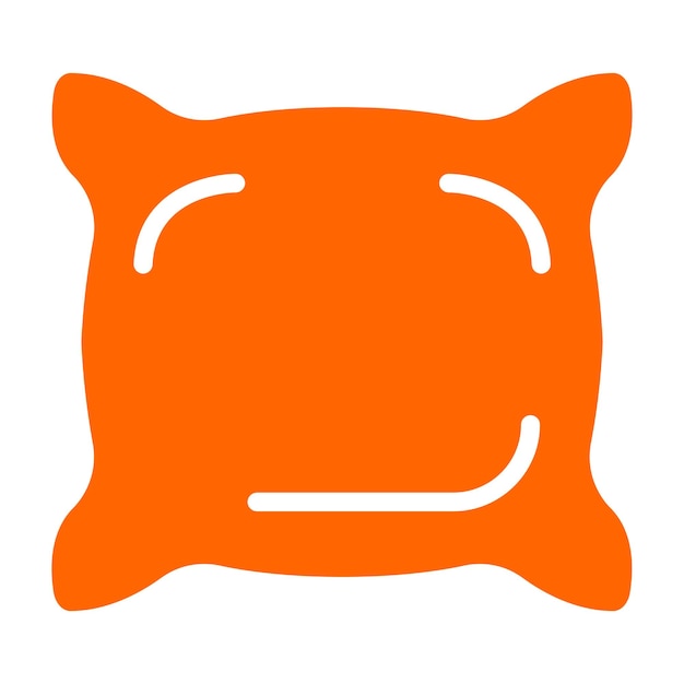 Diseño vectorial Estilo del icono de la almohada geométrica