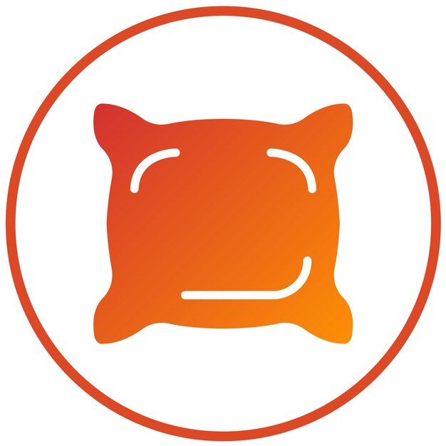 Diseño vectorial Estilo del icono de la almohada geométrica
