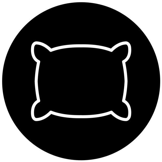 Diseño vectorial Estilo del icono de la almohada de lanzamiento
