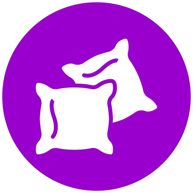 Diseño vectorial Estilo del icono de la almohada Tassel