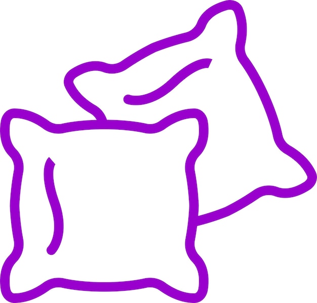 Diseño vectorial Estilo del icono de la almohada Tassel