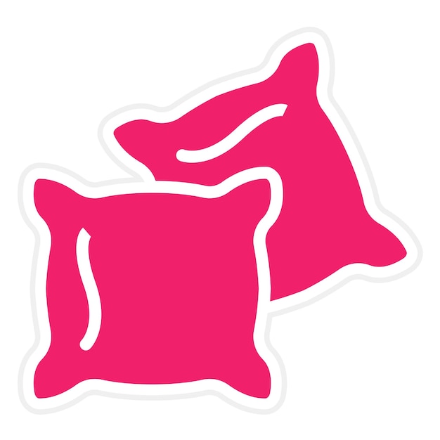 Diseño vectorial Estilo del icono de la almohada Tassel