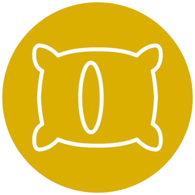 Diseño vectorial de estilo de icono de almohada