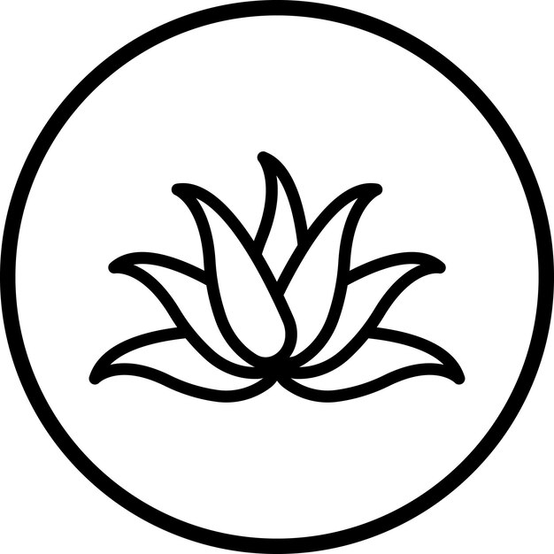 Diseño vectorial Estilo de icono de aloe vera