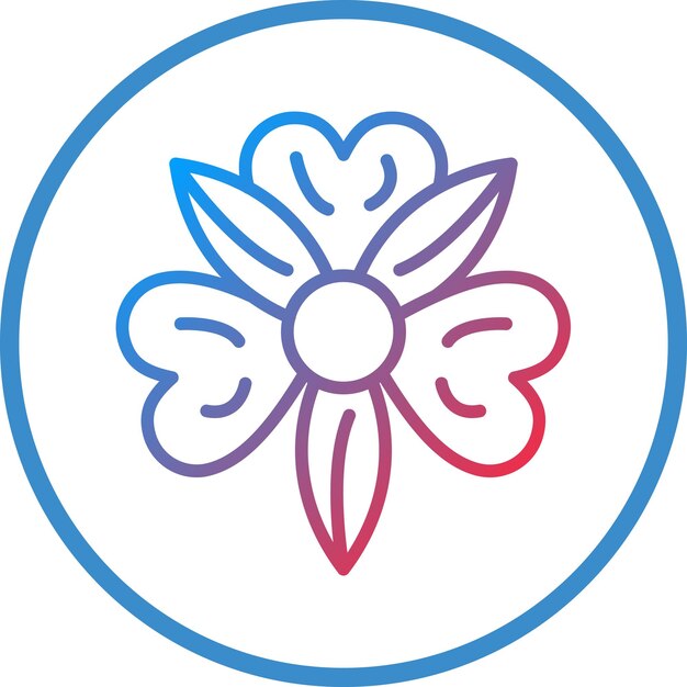 Diseño vectorial Estilo de icono de Alstroemeria
